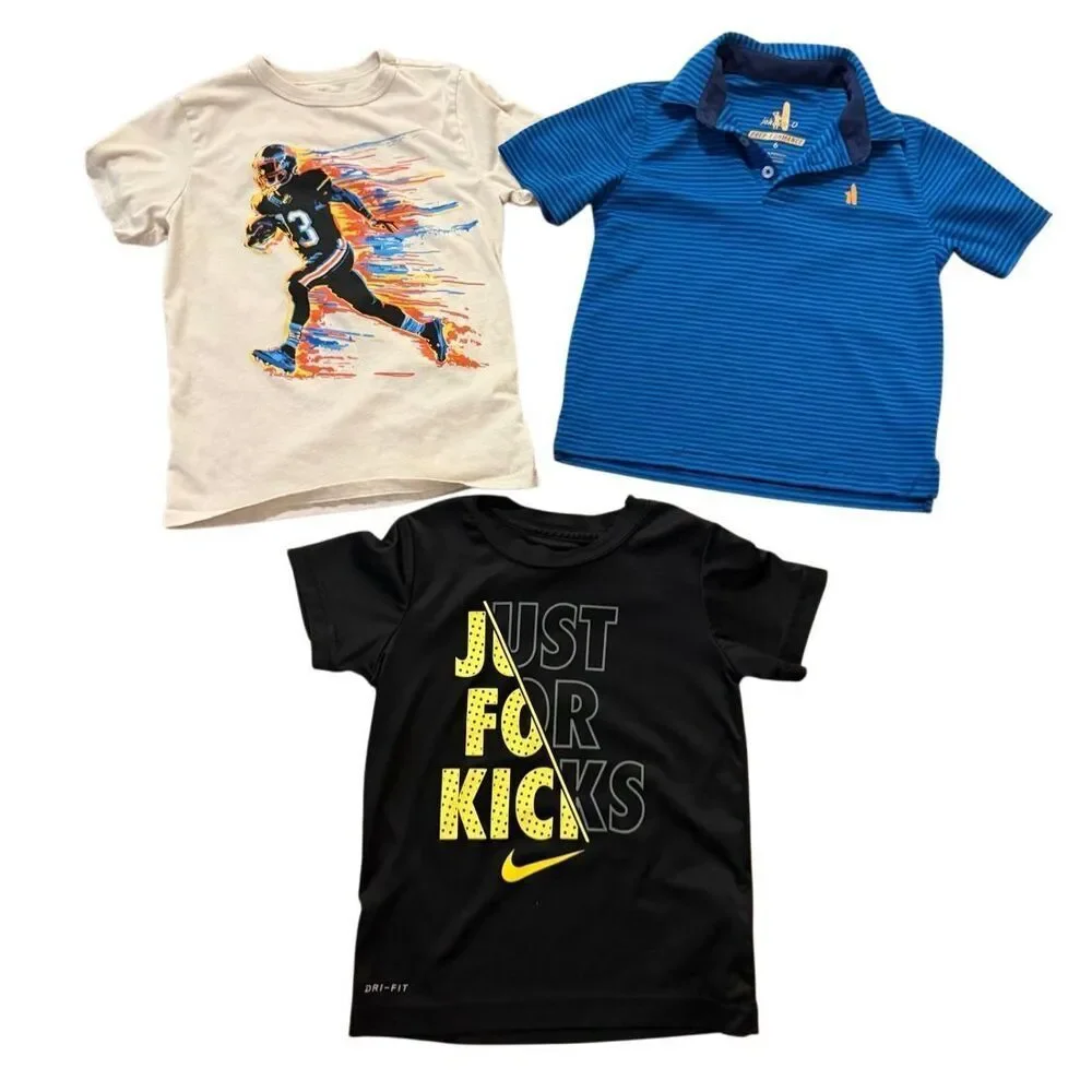 Boys tshirt bundle Johnnie O Nike Children’s place Size 5/6